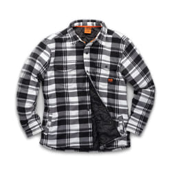 Scruffs Mens Checked Padded Shirt - XXL, Black/White