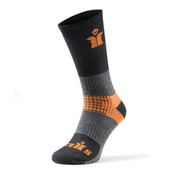 Scruffs Mens Trade Socks - 7 UK-9.5 UK, Black/Grey/Orange