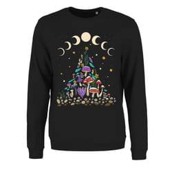 Grindstore Womens/Ladies Mystical Roots Solstice Christmas Sweatshirt - L, Black