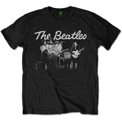The Beatles Unisex Adult 1968 Live Photo T-Shirt - S, Black