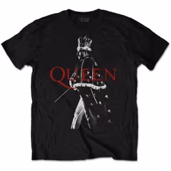 Queen Unisex Adult Freddie Mercury Crown T-Shirt - 2XL, Black