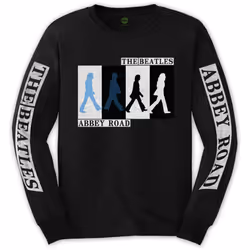 The Beatles Unisex Adult Abbey Road Colours Crossing Long-Sleeved T-Shirt - S, Black