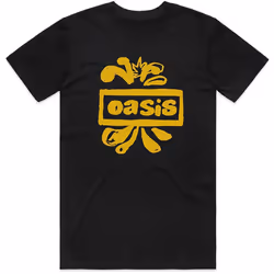 Oasis Unisex Adult Logo T-Shirt - S, Black