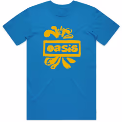Oasis Unisex Adult Logo T-Shirt - S, Sapphire Blue