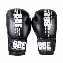 BBE Unisex Adult Club PVC Sparring Gloves - 12oz, Black/Grey