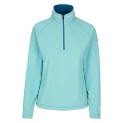 Trespass Childrens Girls Sybil Half Zip Microfleece Top - 7-8 Years, Teal Mist