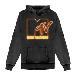 MTV Mens Bright Ideas Vintage Hoodie - S, Black