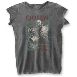 Queen Womens/Ladies News Of The World Burnout T-Shirt - L, Charcoal Grey