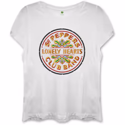 The Beatles Womens/Ladies Sgt Pepper Skinny T-Shirt - S, White