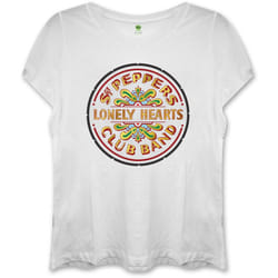The Beatles Womens/Ladies Sgt Pepper Skinny T-Shirt - S, White