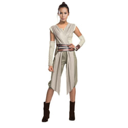 Star Wars Womens/Ladies Deluxe Rey Costume - M, Beige