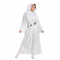 Star Wars Womens/Ladies Princess Leia Costume Dress - S, White
