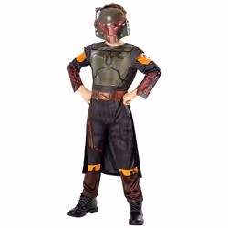 Star Wars: The Book Of Boba Fett Childrens/Kids Classic Boba Fett Costume - 9-10 Years, Black/Green/Copper