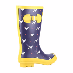 Cotswold Childrens/Kids Farmyard Chicken Wellington Boots - 11 UK Child, Navy/Yellow