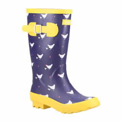Cotswold Childrens/Kids Farmyard Chicken Wellington Boots - 13 UK Child, Navy/Yellow