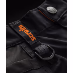 Scruffs Mens Pro Flex Plus Holster Pocket Trousers - 34R, Black