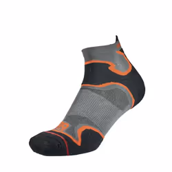 1000 Mile Mens Fusion Ankle Socks - 6 UK-8 UK, Black/Orange