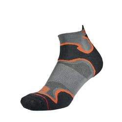 1000 Mile Mens Fusion Ankle Socks - 6 UK-8 UK, Black/Orange