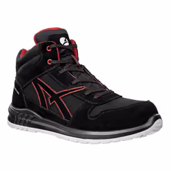 Albatros Mens Clifton Suede Mid Cut Safety Boots - 7 UK, Black/Red