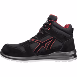Albatros Mens Clifton Suede Mid Cut Safety Boots - 8 UK, Black/Red
