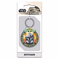 Star Wars: The Mandalorian Where I Go He Goes Rubber Keyring