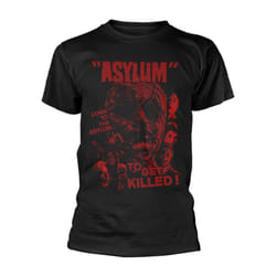 Asylum Unisex Adult Poster T-Shirt - S, Black/Red