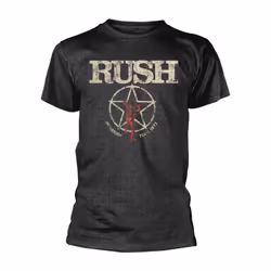 Rush Unisex Adult American Tour 1977 T-Shirt - S, Black