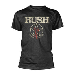 Rush Unisex Adult American Tour 1977 T-Shirt - S, Black