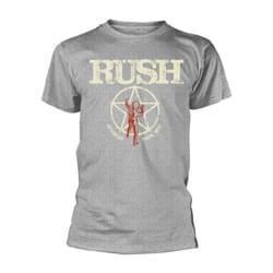 Rush Unisex Adult American Tour 1977 T-Shirt - S, Grey