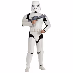 Star Wars Mens Deluxe Stormtrooper Costume - Standard, White/Black