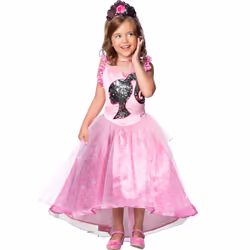Barbie Girls Princess Costume - 7-8 Years, Pink