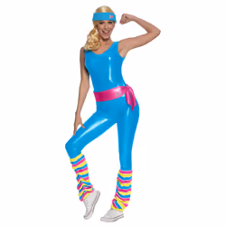 Barbie Womens/Ladies Deluxe Sports Costume - S, Blue/Pink