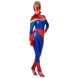Captain Marvel Womens/Ladies Costume - XS, Blue/Red