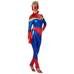 Captain Marvel Womens/Ladies Costume - S, Blue/Red