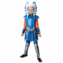 Star Wars Childrens/Kids Deluxe Ahsoka Tano Costume - M, Blue/Orange/White