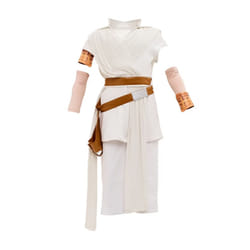Star Wars Girls Deluxe Rey Suede Costume - 3-4 Years, White