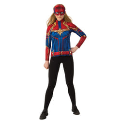 Captain Marvel Womens/Ladies Costume - XS, Blue/Red