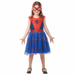 Marvel Girls Deluxe Spider-Girl Tutu Skirt Costume - 9-10 Years, Blue/Red