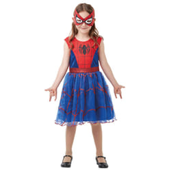 Marvel Girls Deluxe Spider-Girl Tutu Skirt Costume - 9-10 Years, Blue/Red