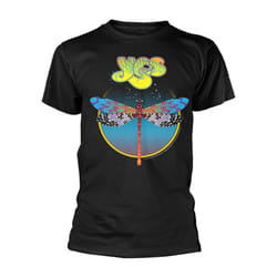 Yes Unisex Adult Dragonfly T-Shirt - S, Black
