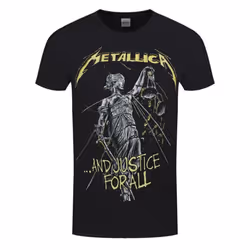 Metallica Unisex Adult And Justice For All Tracks T-Shirt - L, Black