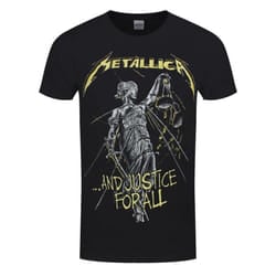 Metallica Unisex Adult And Justice For All Tracks T-Shirt - L, Black
