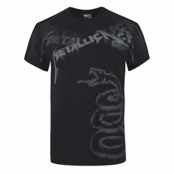 Metallica Unisex Adult Black Album Faded T-Shirt - XL, Black