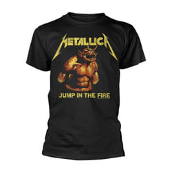 Metallica Unisex Adult Jump In The Fire Vintage T-Shirt - S, Black