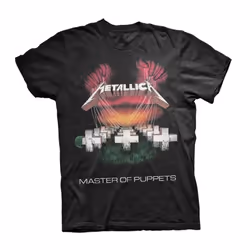 Metallica Unisex Adult MOP European Tour 86 T-Shirt - L, Black