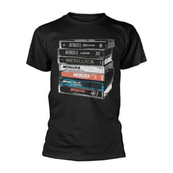 Metallica Unisex Adult Cassette T-Shirt - XL, Black