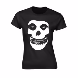 Misfits Womens/Ladies Skull Teeth T-Shirt - XXL, Black/Silver