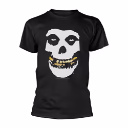 Misfits Unisex Adult Skull Teeth T-Shirt - S, Black/Gold