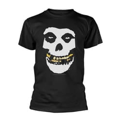 Misfits Unisex Adult Skull Teeth T-Shirt - S, Black/Gold