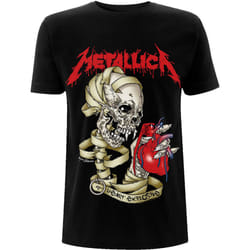 Metallica Unisex Adult Heart Explosive Back Print T-Shirt - XL, Black